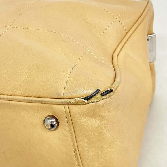 Chanel Chocobar Handbag, Beige Lambskin, Women's - Picture 6 of 12